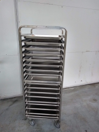 Mobile s/s rack with plates